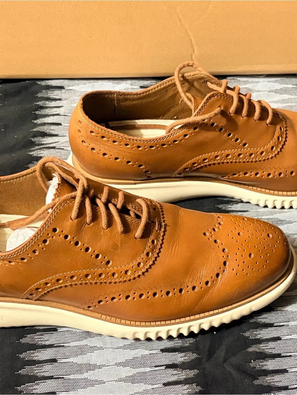 Cole Haan ZERØGRAND Men’s Brown Wingtip Oxford Sz. 9
